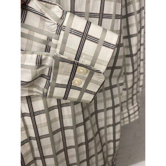 Burberry London Men Plaid Long Sleeve Button Down Shirt Size L - Picture 6 of 9